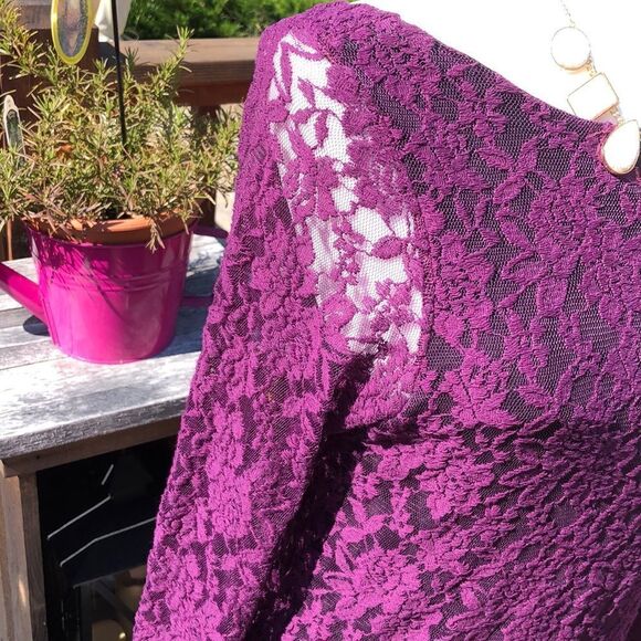🆕 wtags Elan Purple lace dress - Picture 3 of 8